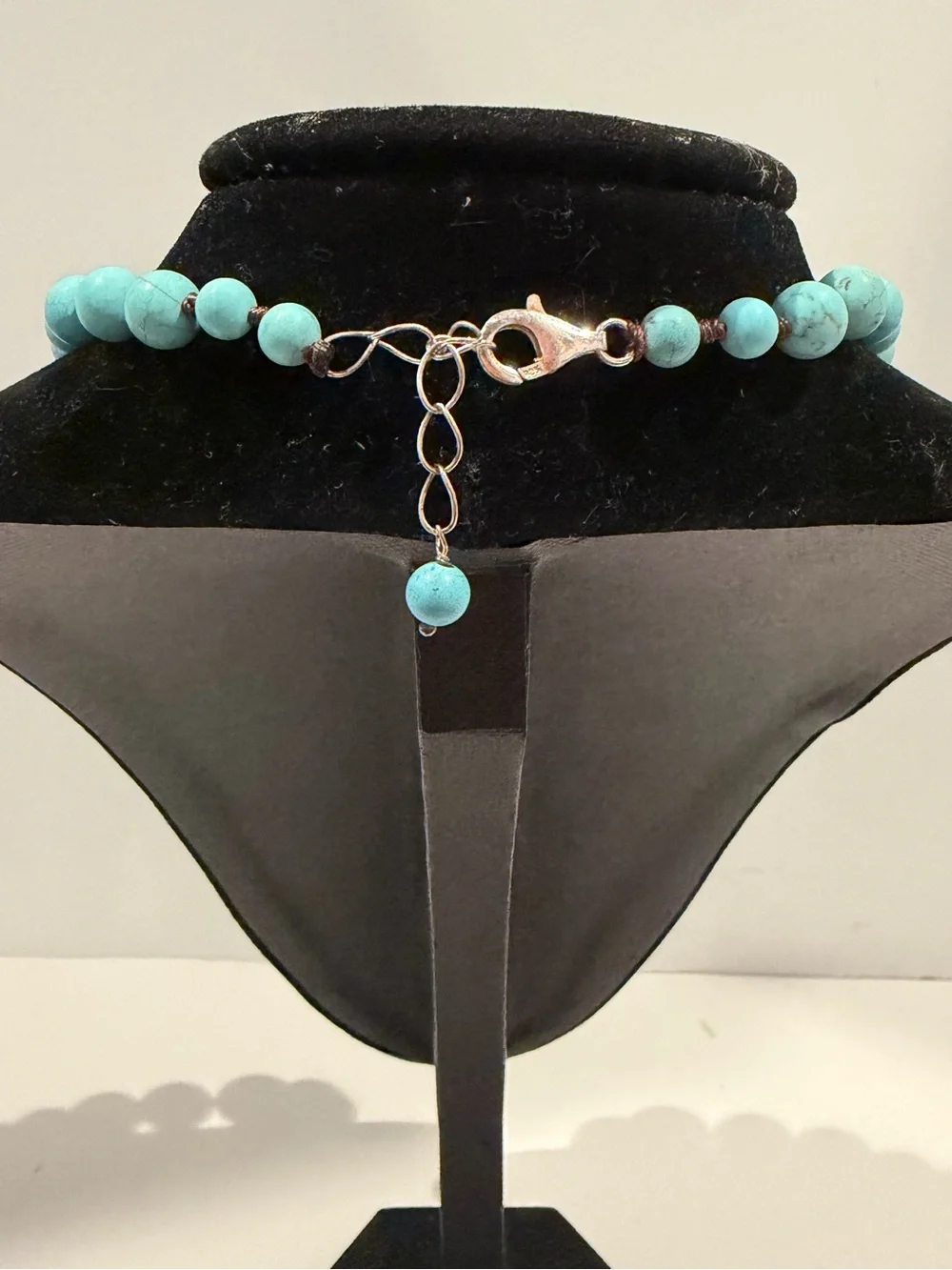 Turquoise Graduated Large Bead Statement Necklace 925 Sterling Silver Clasp